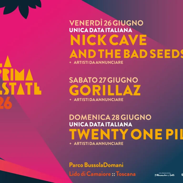La-Prima-Estate-2025-Nick-Cave-e-The-Bad-Seeds-Gorillaz-e-Twenty-One-Pilots